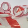 Лента сигнальная оградительная 50 мм х 120 м красно-белая/36шт